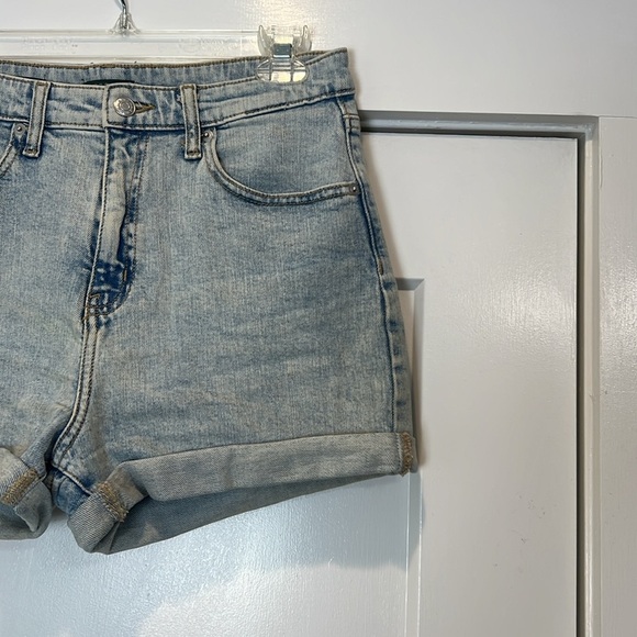 Wild Fable Blue Jean Shorts High-Waisted Cuffed size 6/28R. - Picture 2 of 7